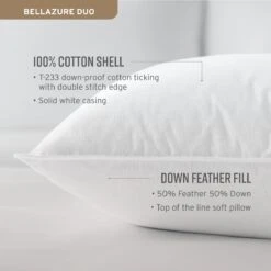 Hotel Bellazure Duo Down Soft Feather Pillow -Pro Gear Home Shop Amazon infographics 2024 BellazureDuo5