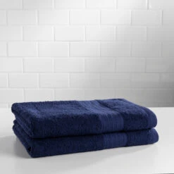 Sobel Westex Bath Sheet 2 Pack Towel Set -Pro Gear Home Shop Bellados bathsheet enviro front view MedievalBlue