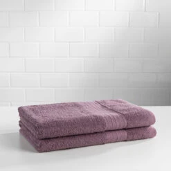 Sobel Westex Bath Sheet 2 Pack Towel Set -Pro Gear Home Shop Bellados bathsheet enviro front view plum