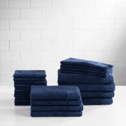 Sobel Westex 24 Piece Towel Set 31 Sobel Westex 24 Piece Towel Set -Pro Gear Home Shop Belvedere24pc Enviro Medieval Blue
