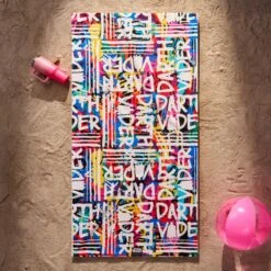 Darth Vader Graffiti Beach Towel