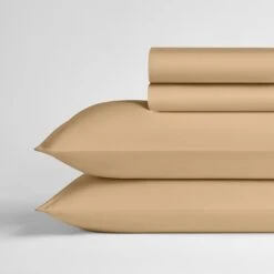 Egyptian Cotton 600 Thread Count Sheet Set -Pro Gear Home Shop Mocha Stack 1