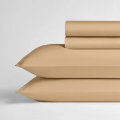 Egyptian Cotton 600 Thread Count Sheet Set -Pro Gear Home Shop Mocha Stack 1 scaled