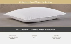Hotel Bellazure Duo Down Soft Feather Pillow -Pro Gear Home Shop Pillow Comparison4 scaled