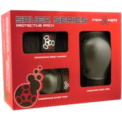 Triple 8 Saver Series Pads 3-Pack - Black -Pro Gear Home Shop Saver Series 3 Pack Box