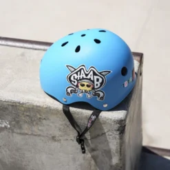 Triple 8 Lil 8 Staab Edition Kids Helmet -Pro Gear Home Shop TripleEight Lil8 Helmet StaabEdition NeonBlue Lifestyle 2025 001 scaled