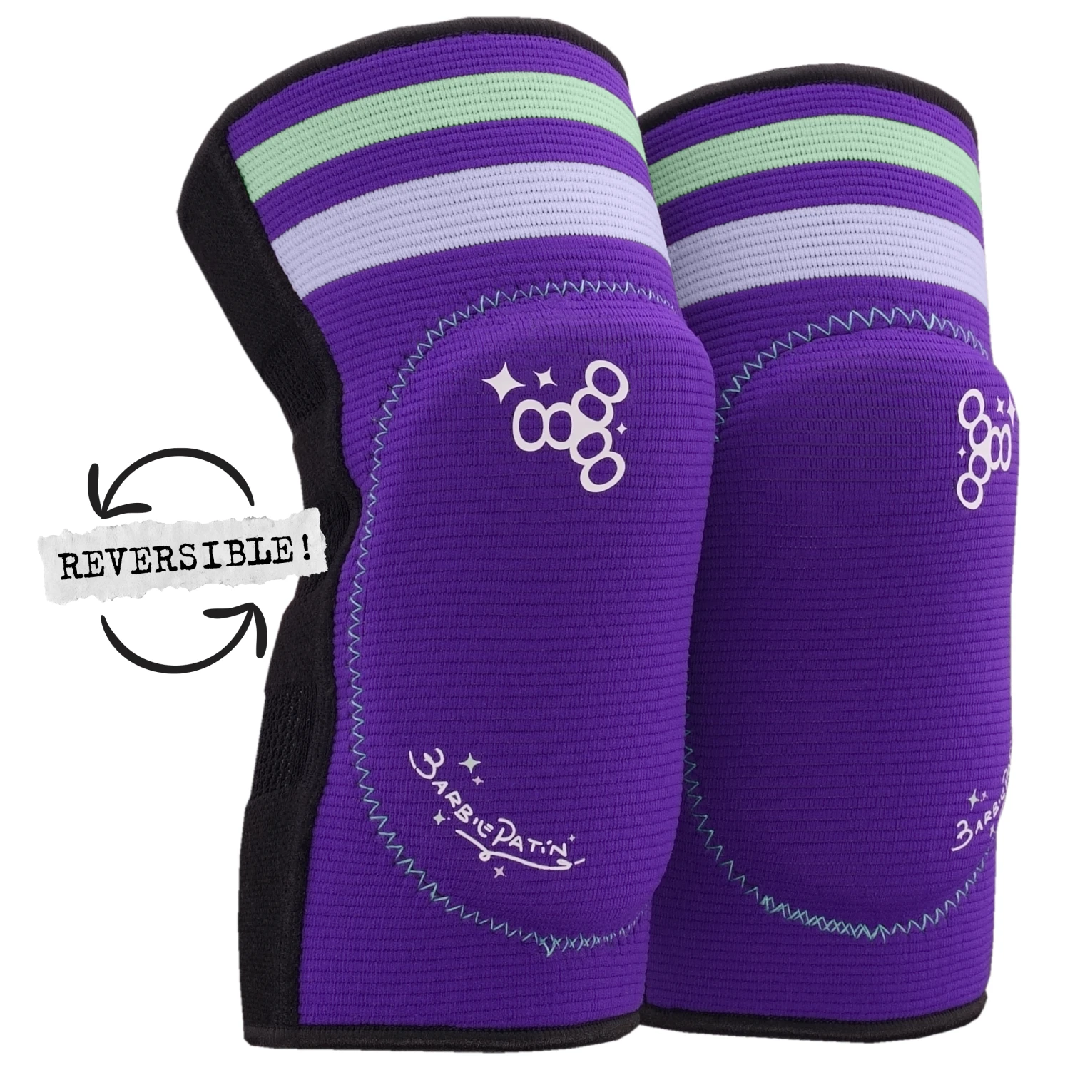 Triple 8 Reversible Soft Elbow Pads - Barbie Patin Signature Edition 3 Triple 8 Reversible Soft Elbow Pads - Barbie Patin Signature Edition