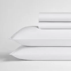 Egyptian Cotton 600 Thread Count Sheet Set -Pro Gear Home Shop White Stack 1