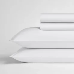 Egyptian Cotton 600 Thread Count Sheet Set -Pro Gear Home Shop White Stack 1 scaled