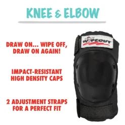 Wipeout™ Dry Erase Pads -Pro Gear Home Shop Wipeout Pads 4 Black KneeElbow Details 25df3eeb ee02 48f0 b8e3 71e04cfbbeaf