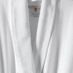 Spa Glow Waffle Jacquard Bath Robe Urbana -Pro Gear Home Shop urbana style2 detail1 white 2